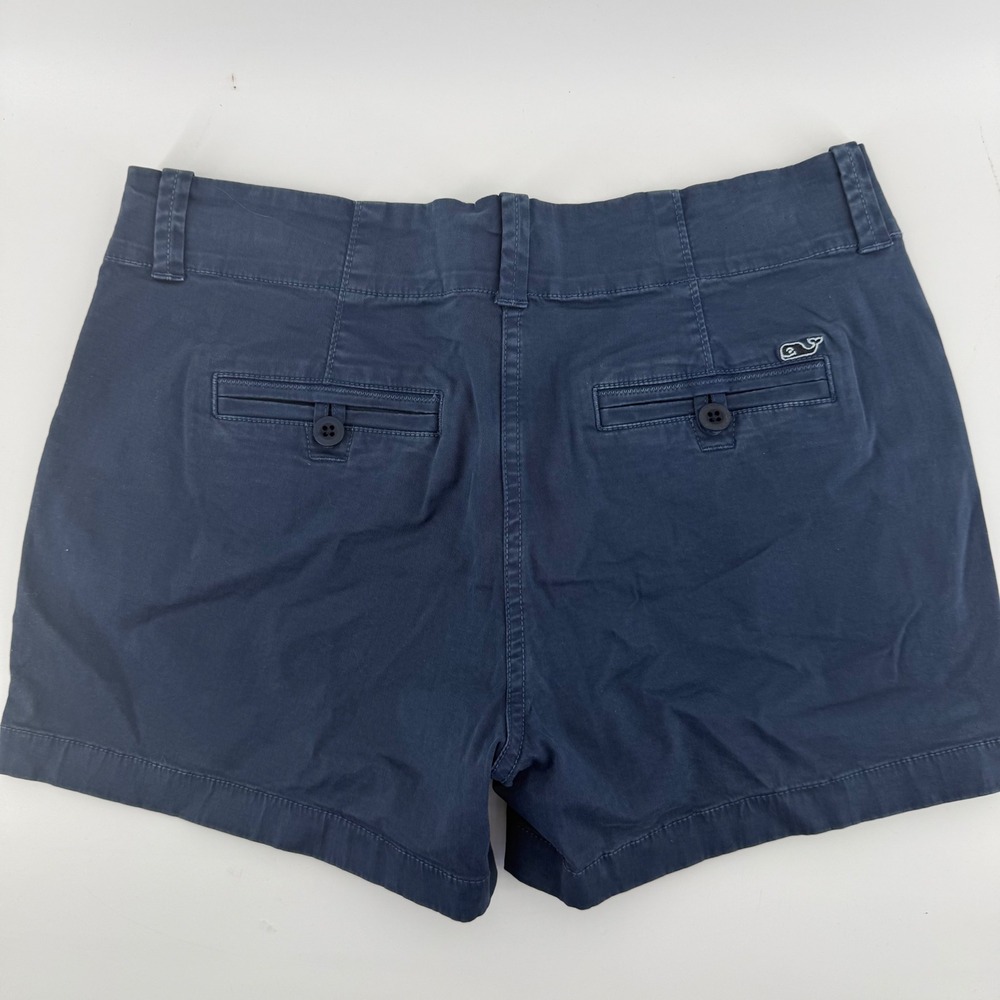 Vineyard Vines Womens Daybreak Chino Shorts Navy Blue Cotton Stretch Size 6 - Picture 5 of 6